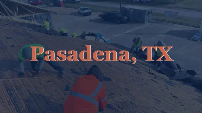 This image shows a roofer in Pasadena, TX carefully removing old asphalt shingles before starting a roof replacement.