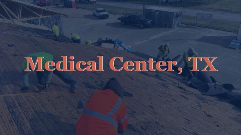 This image shows roofers in Medical Center, TX removing worn asphalt shingles as part of a complete roofing replacement service by Achilles Roofing & Exteriors.
