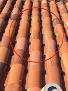 inspection of possible clay tile roof repair
